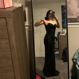 Black Strapless Dress